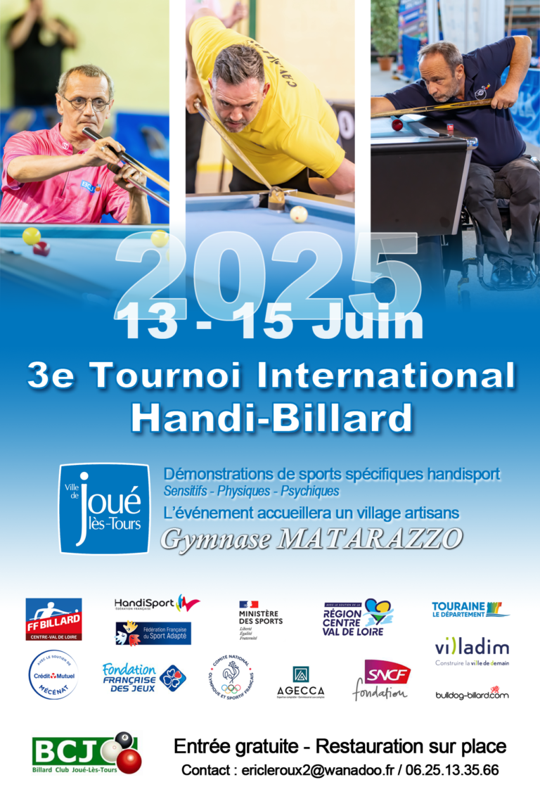 HANDI-BILLARD_202506_AFFICHE 3e TOURNOI INTERNATIONAL JOUE LES TOURS