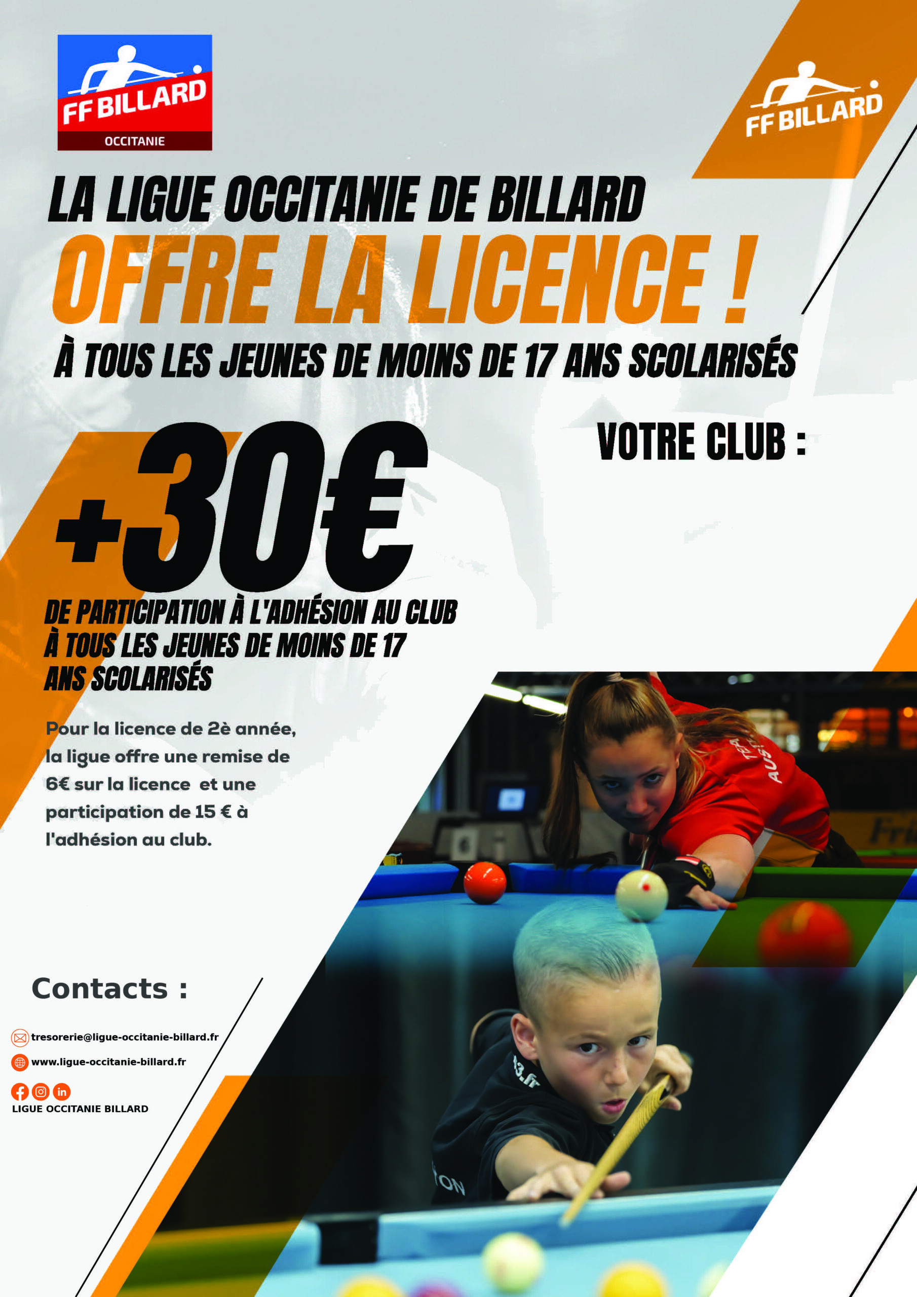 LOB 2024 2025 LICENCE OFFERTE AU MOINS DE 17 ANS SCOLARISES