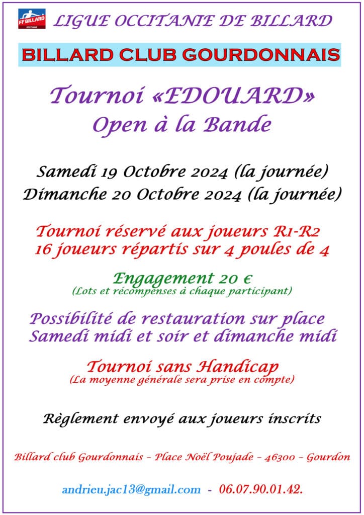 Affiche tournoi Edouard 2024